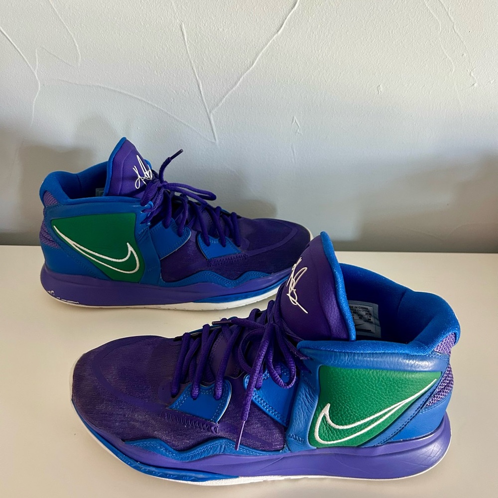 Men's Nike Custom Kyrie Infinity Basketball Shoes Purple Blue Green size 12